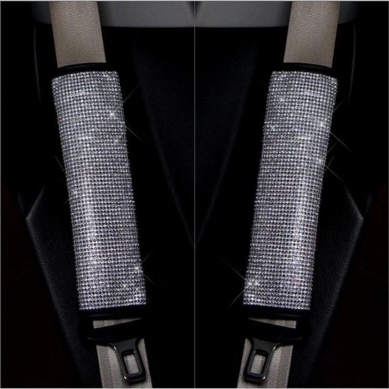 FULL BLING BLING CRYSTAL Sarung Cover Safety Belt Sabuk Pengaman 1set/pasang Premium Series