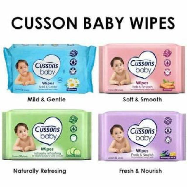 Cussons BABY WIPES 50 Sheet/Tisu Basah/Tisu/Cussons