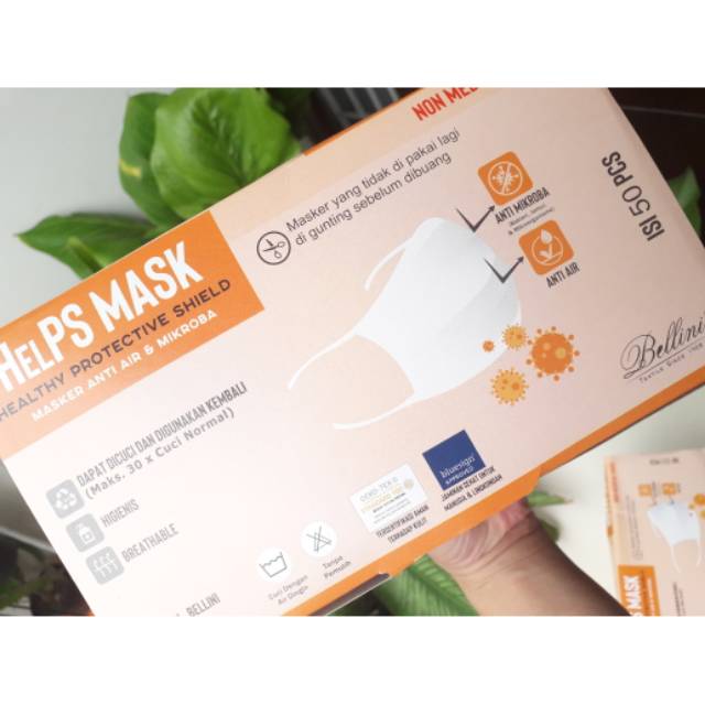 MASKER KAIN SNI BELLINI ANTI AIR ORIGINAL