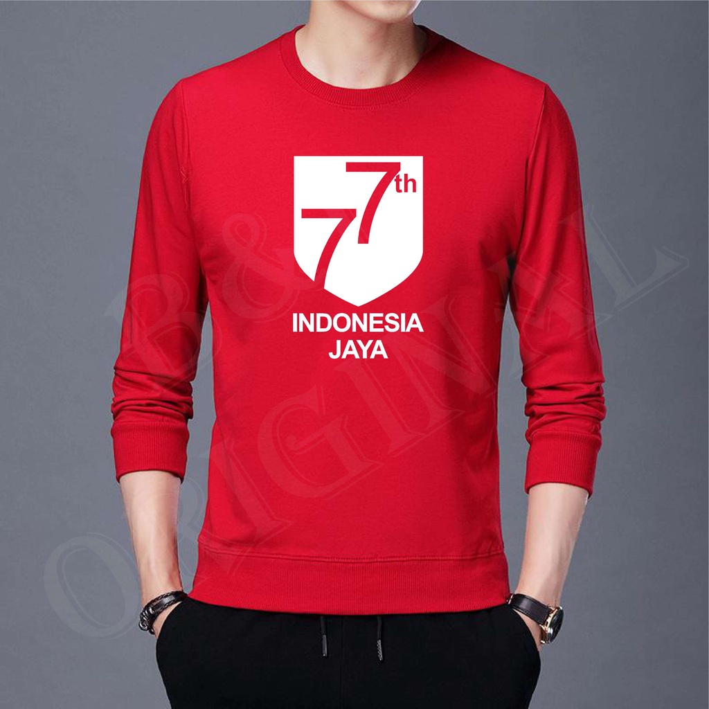 BS/BAJU KAOS 17 AGUSTUS MOTIF C /ATASAN UNISEXS LENGAN PANJANG/PENDEK/GOOD QUALITY