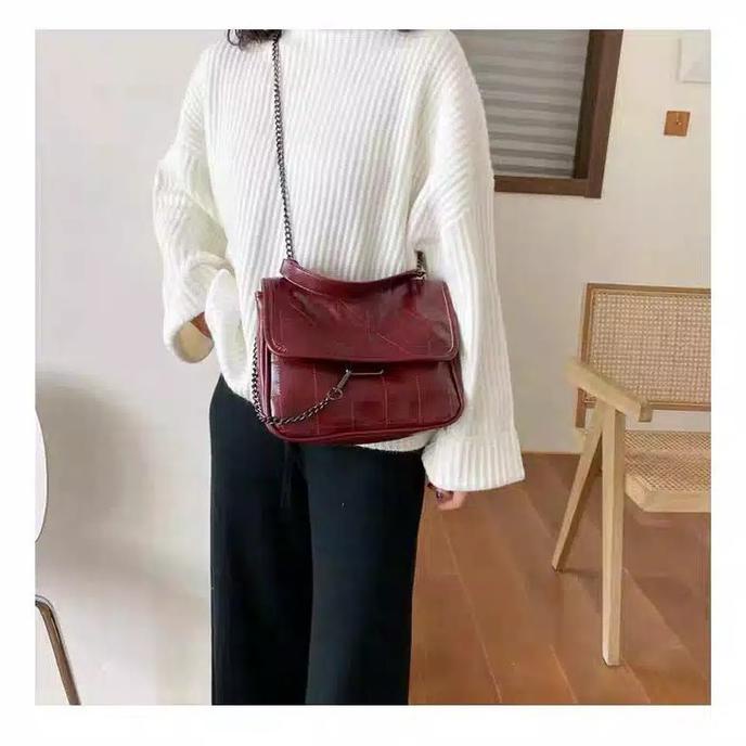 Diskon Tas ZARA Shoulder Bag Tas Selempang Fashion Wanita - Merah Diskon