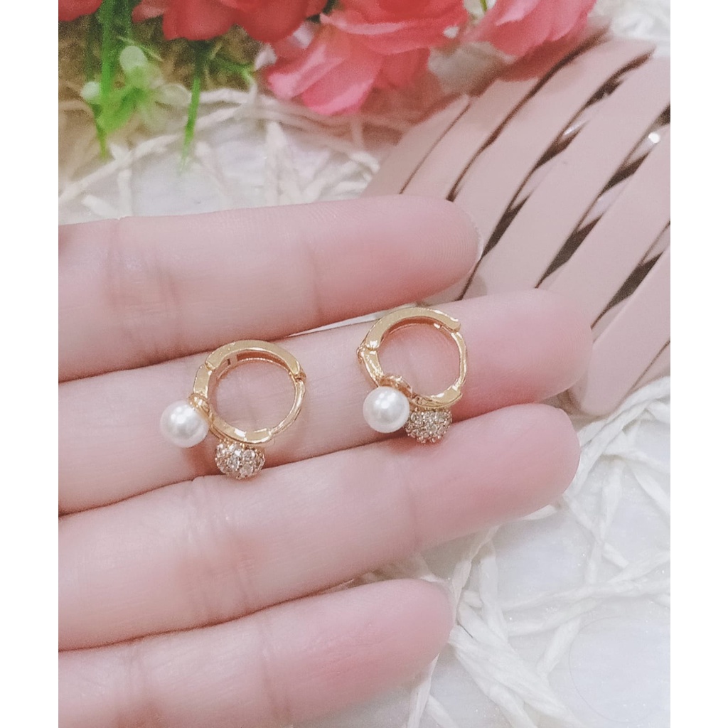 anting korea/anting hoop cantik n mewah perhiasan fashion bisa dipakai  anak dan dewasa