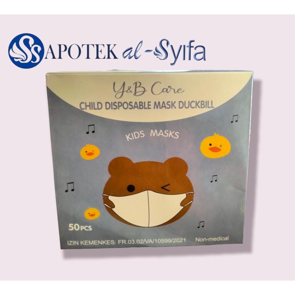 Masker Anak Duckbill Y & B care (eceran/harga satuan)