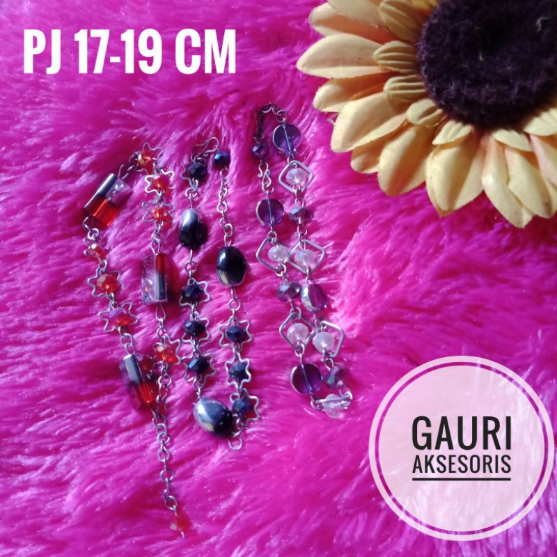 Gelang Batu/Gelang Batu Kristal/Gelang Monel