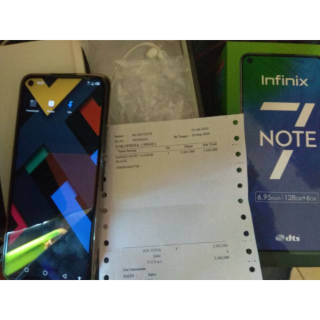 Infinix note 7 6 128 second