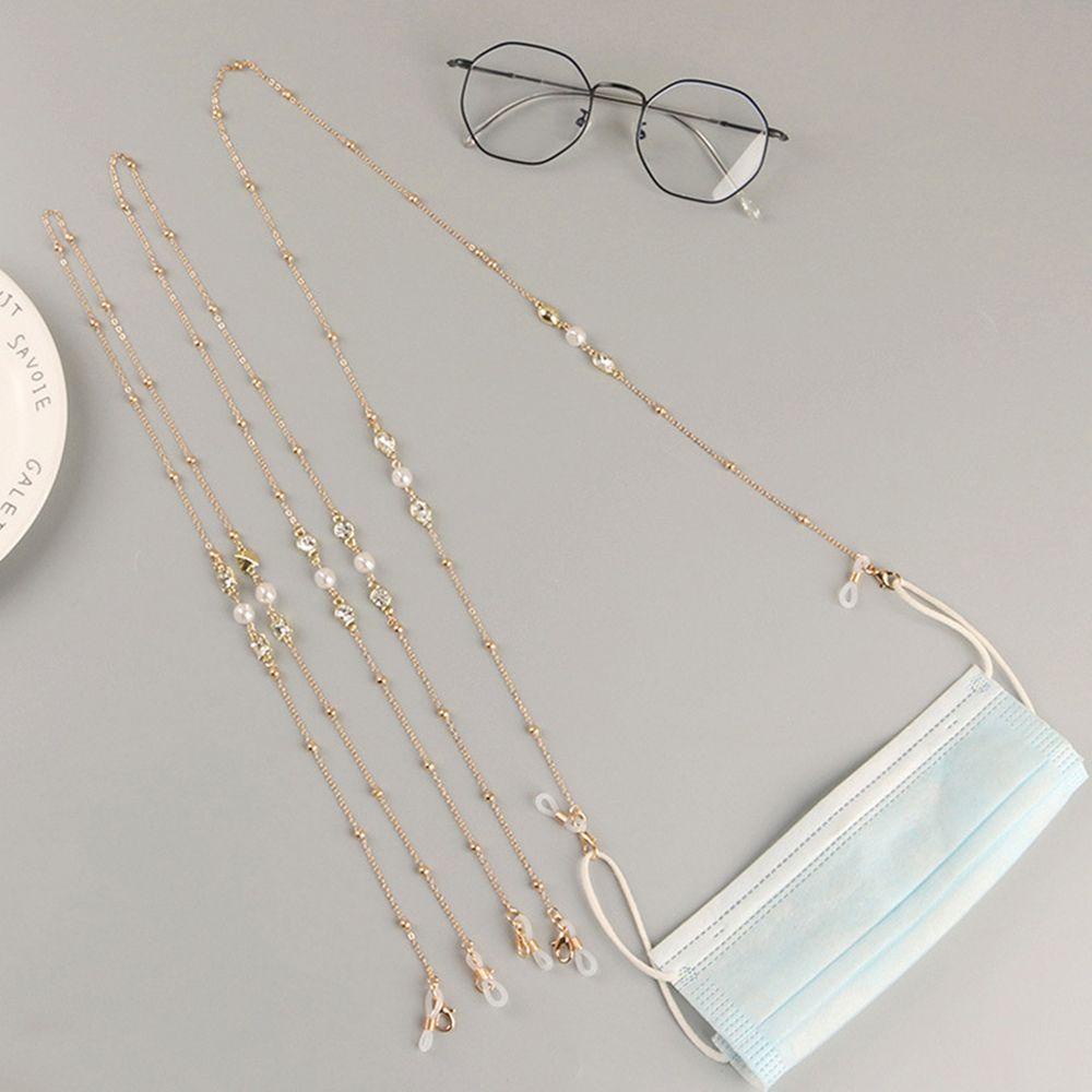 TOP Glasses Chain Holder Fashion Pearl Metal Sunglasses Lanyard