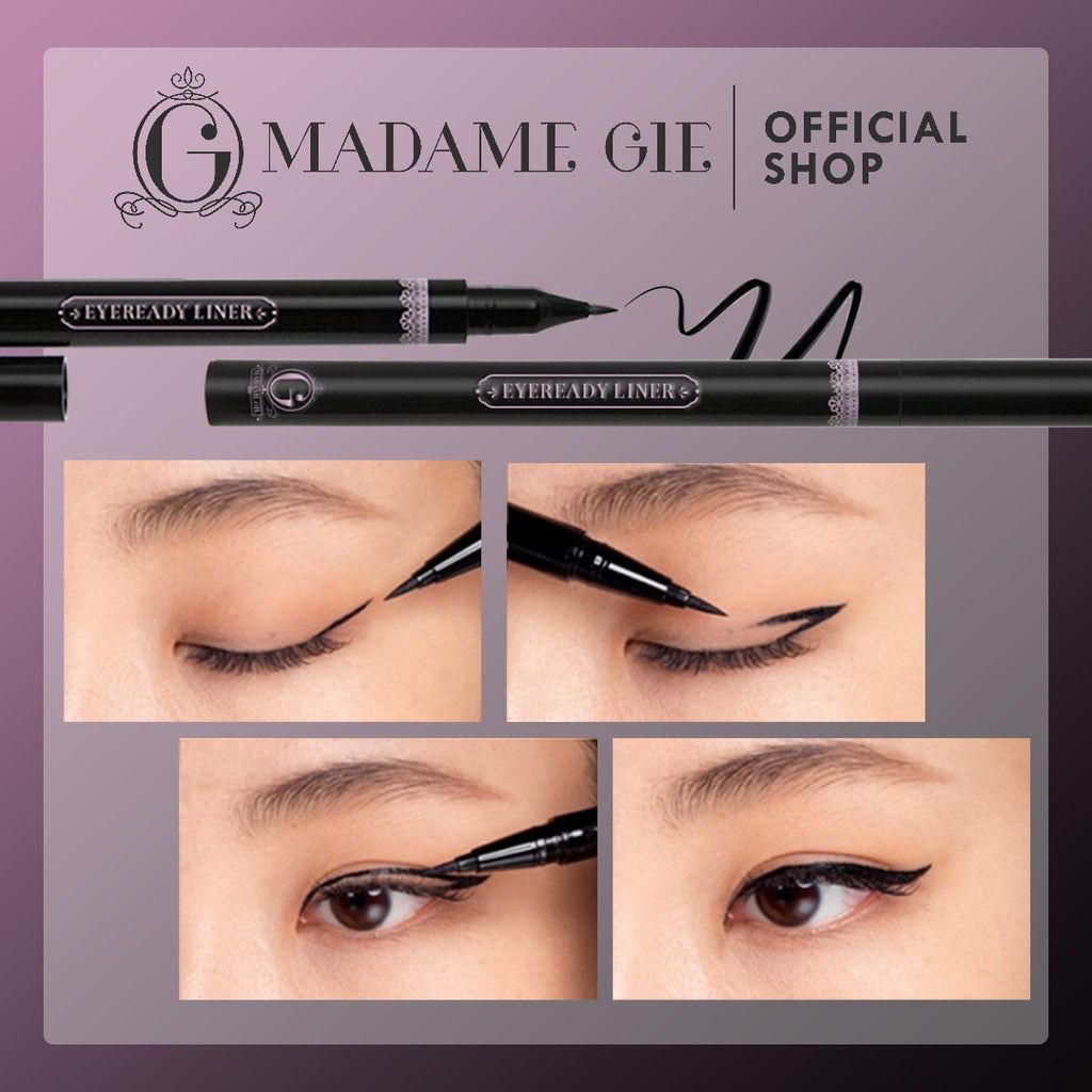 Madame Gie Eyeready Liner - MakeUp Eyeliner Pen Black Waterproof