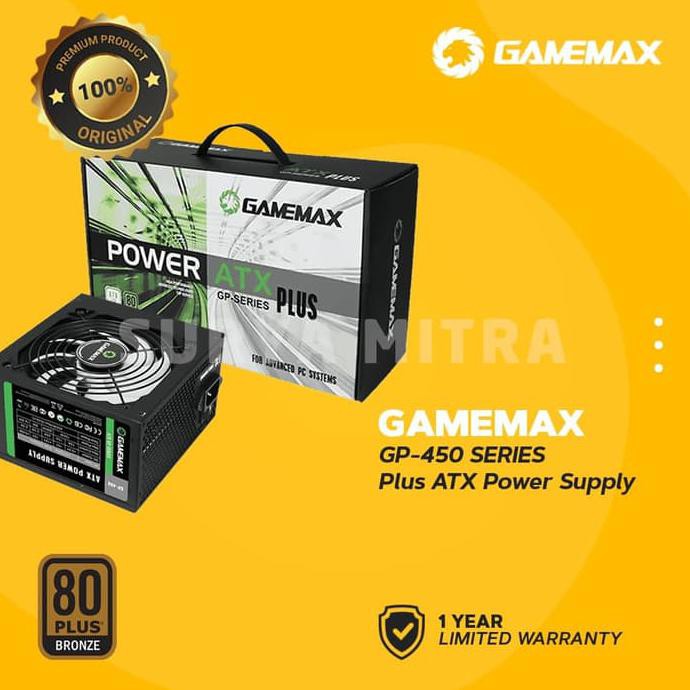 JUALJUALJUAL PSU Gamemax GP-450 GP450 450W Power Supply