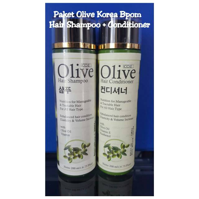 PAKET OLIVE HAIR SHAMPOO &amp; CONDITIONER KOREA BPOM