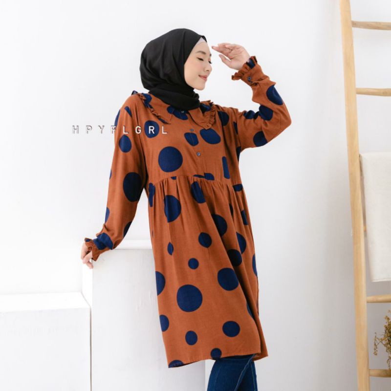 POLKA TUNIK PREMIUM / VINTAGE TUNIK / TUNIK JUMBO / TUNIK KATUN RAYON