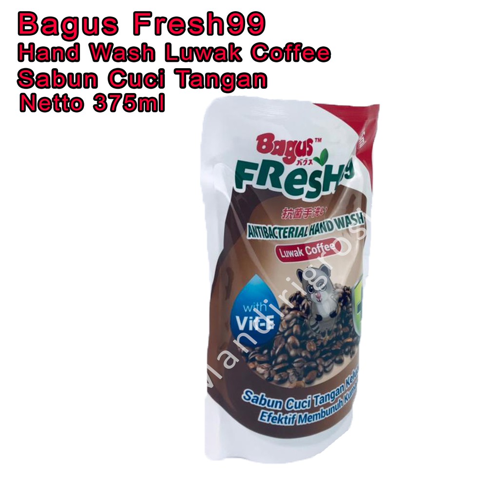 Hand Wash Luwak Coffee *Bagus Fresh99 * Sabun Cuci Tangan * 375ml