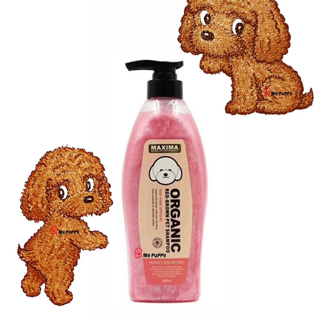 MAXIMA ORGANIC SHAMPOO POODLE-RED&BROWN-WHITE-SOFT&SILKY 600ML SHAMPOO