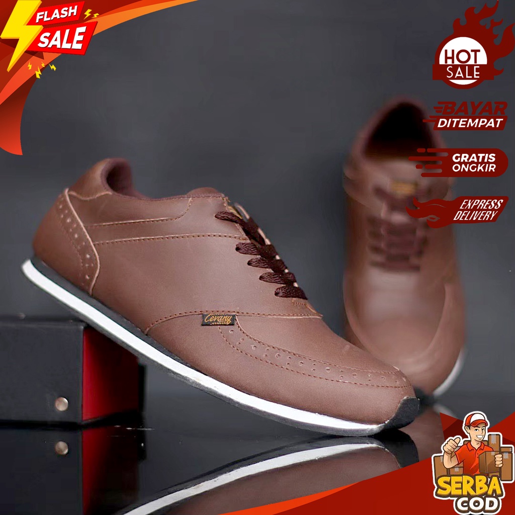 EXTREME_CORPS - Sepatu Casual Sneaker Unisex Sporty Bahan Asli Kulit Sapi Premium 100% Original - Se