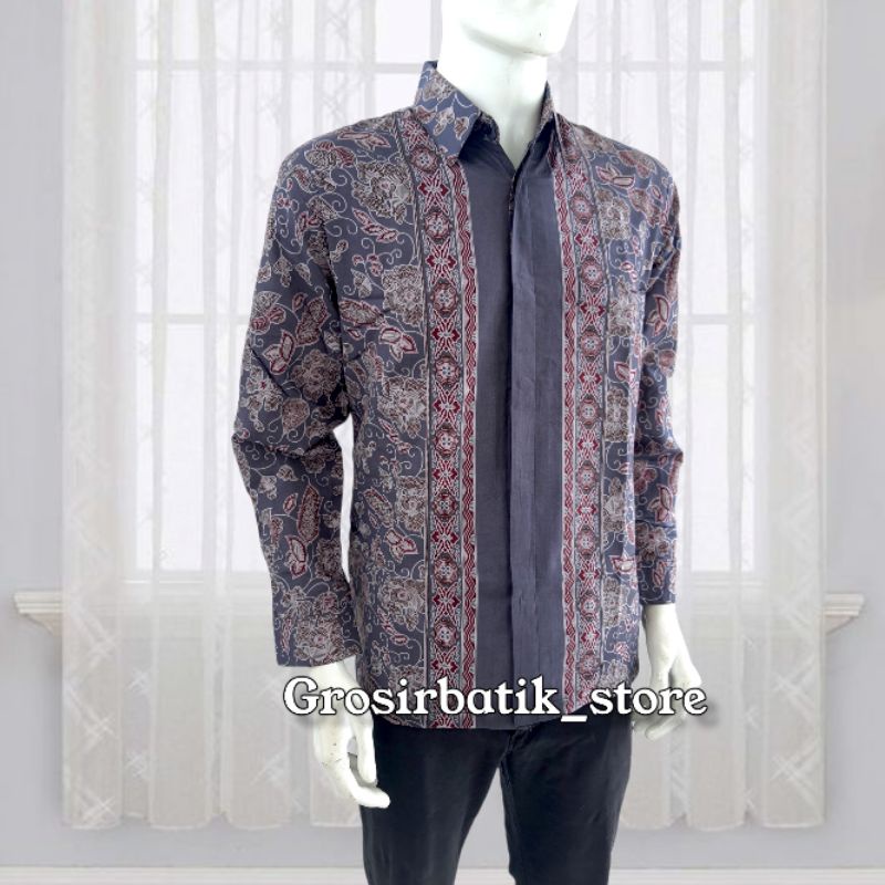 Kemeja batik couple pria lengan panjang premium ayah dan anak