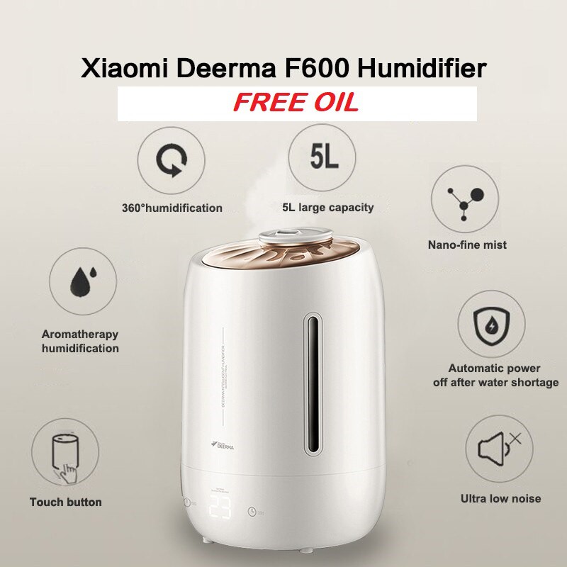 Humidifier Jumbo Xiaomi Derma F600 5L Pelembab Ruangan Touch Screen-1