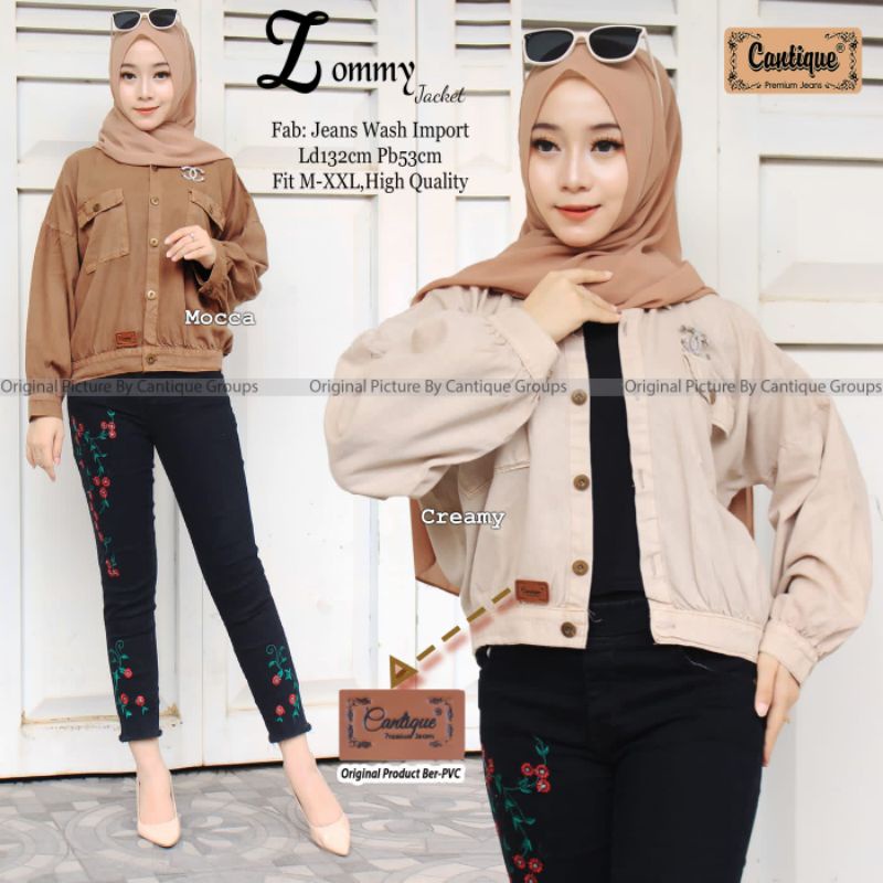 ZOMMY JACKET BY CANTIQUE (JAKET JEANS MUSLIMAH) Jaket wanita modern