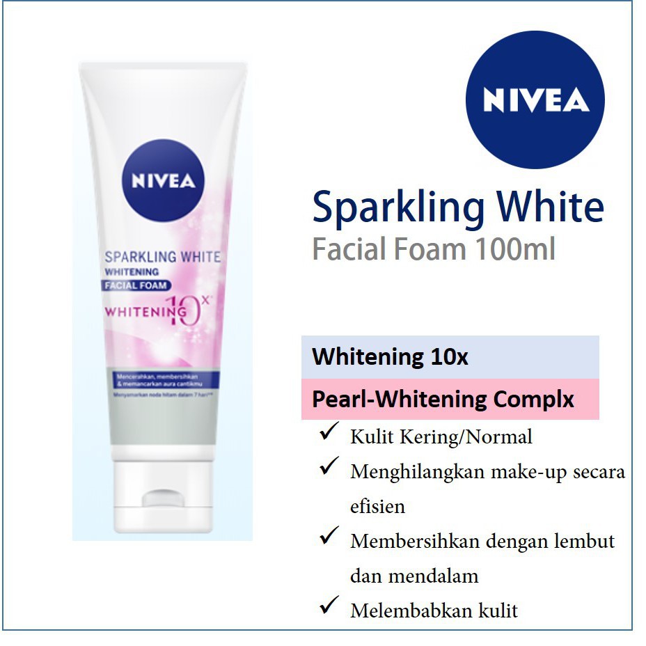 NIVEA Sparkling White Whitening Facial Foam - 100 ML