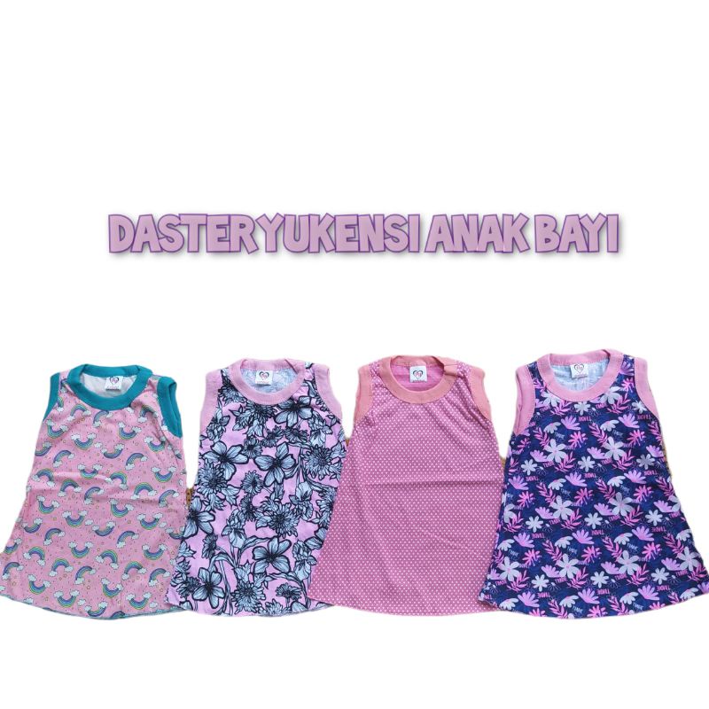 Daster Anak Dress Bayi Bahan Kaos Yukensi Tanpa Lengan Singlet