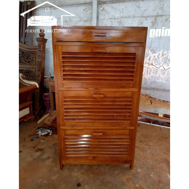 Rak sepatu jati minimalis / Rak sepatu jati / Almari sepatu / Rak jati