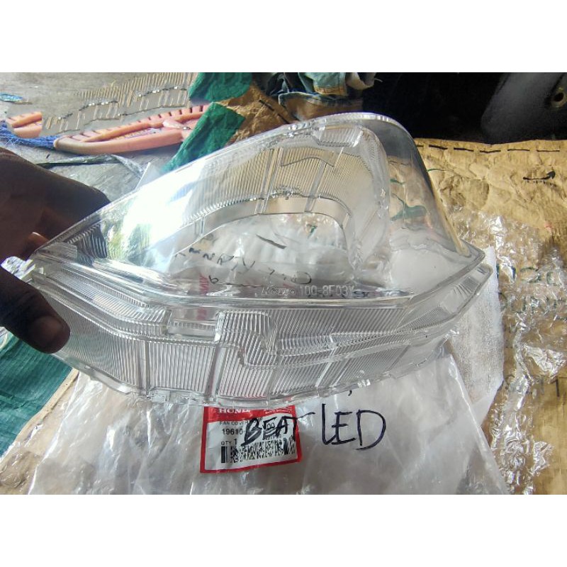 kaca mika lampu depan beat deluxe beat street led