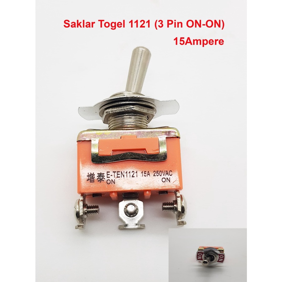 saklar togell besar type 1021 2pin on off - type 1121 3pin on on - type 1122 3pin on off on - type 1322 6 pin on off on - switch konektor