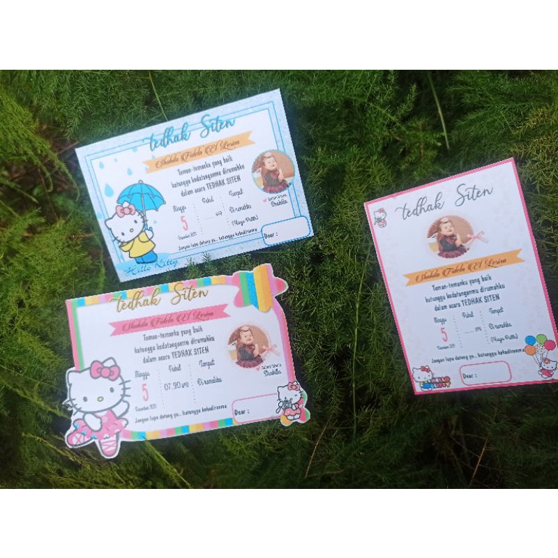 UNDANGAN TEDAK SITEN HELLO KITTY