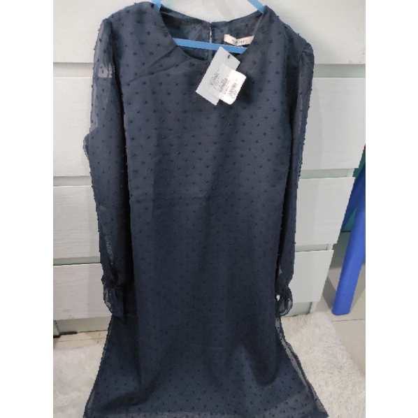 dress tunik valino New Navy branded matahari