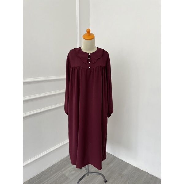 ALDA MIDI DRESS CRINKLE JUMBO ALL SIZE FIT XL MIDI CRINKLE