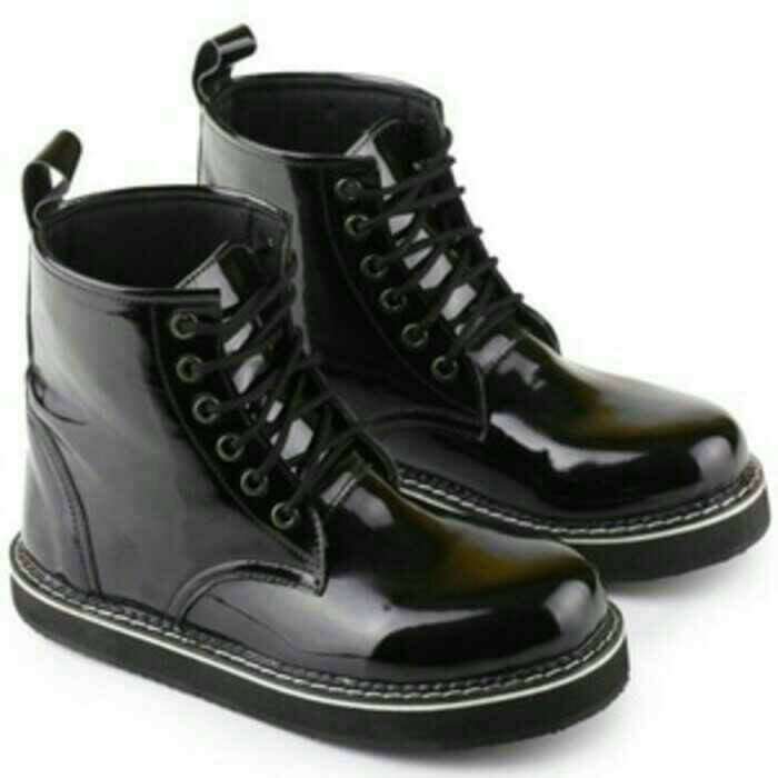 Boots sepatu anak laki laki-sepatu pesta anak hitam JK asli-casual