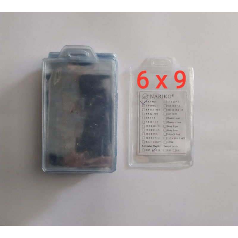 

plastik badge 6 x 9 isi 100 ✓ GW