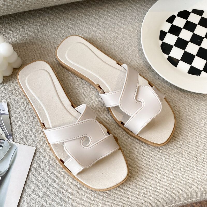 GROSIRTAS TG0863 Sandal Wanita Import Motif Silang Slop / Sandal Slip / Sandal Fashion