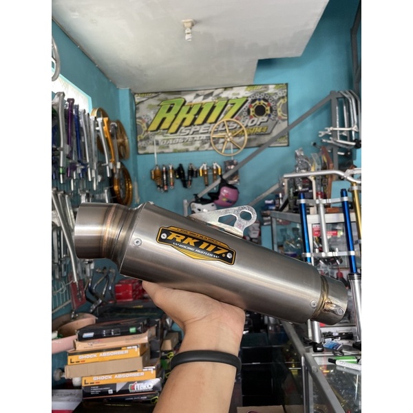 slincer rk117 racing muffler tipe bulat panjang 23 cm