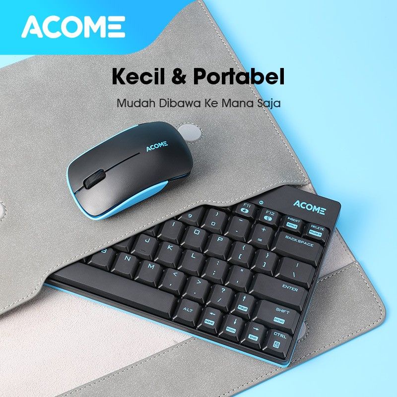Paket Mouse + Keyb. Acome AKM2000 USB Wireless Keyboard Mouse Bundling Set / Mouse Acome AM300