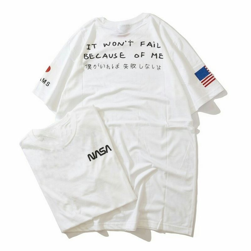 KAOS PRIA KAOS DISTRO PAKAIAN PRIA T SHIRT COWOK NASA HITAM PUTIH