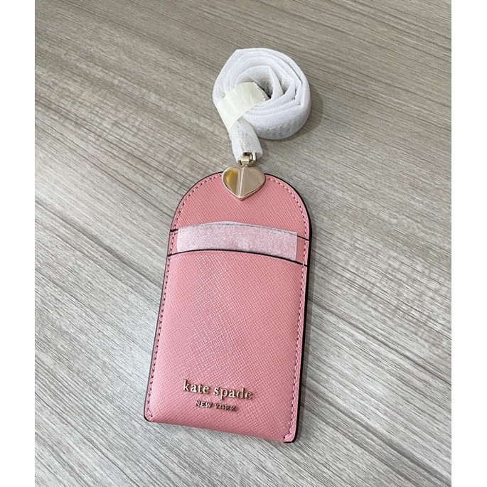 kate spade spencer lanyard peach pink