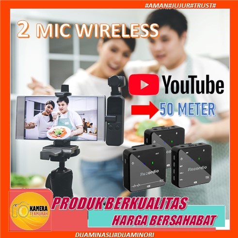 Microphone Mic Wireless Vlog Youtuber Zoom for Smartphone Dslr Pc Laptop