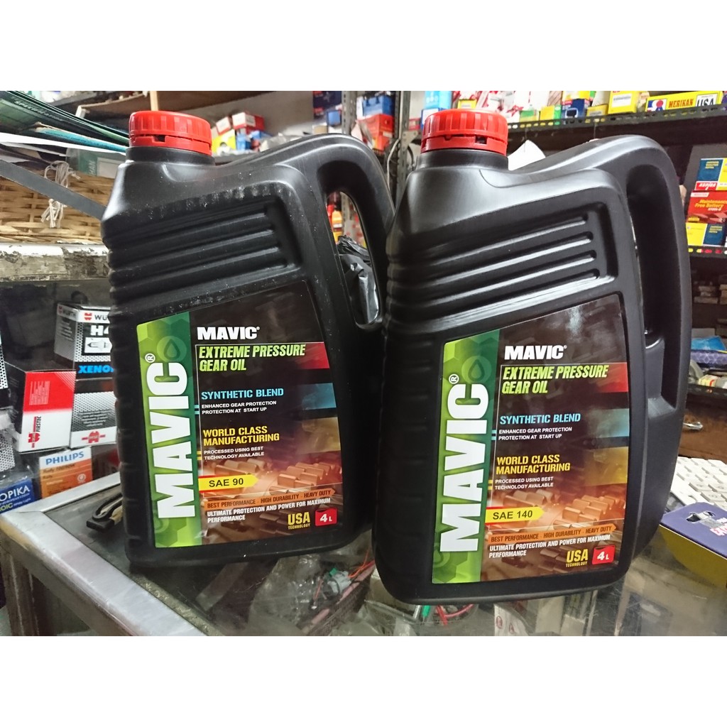 Oli Gear Mobil Truck Mesin Pabrik MAVIC GL5 SAE 90 - 140 galon 4L Transmisi Gardan