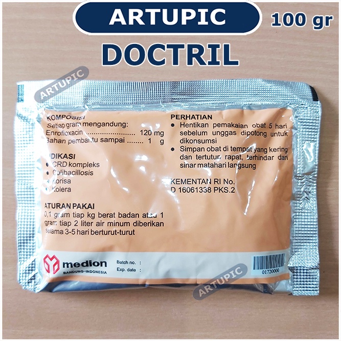 Doctril 100 gram Obat CRD Kompleks Ayam Unggas Medion Artupic