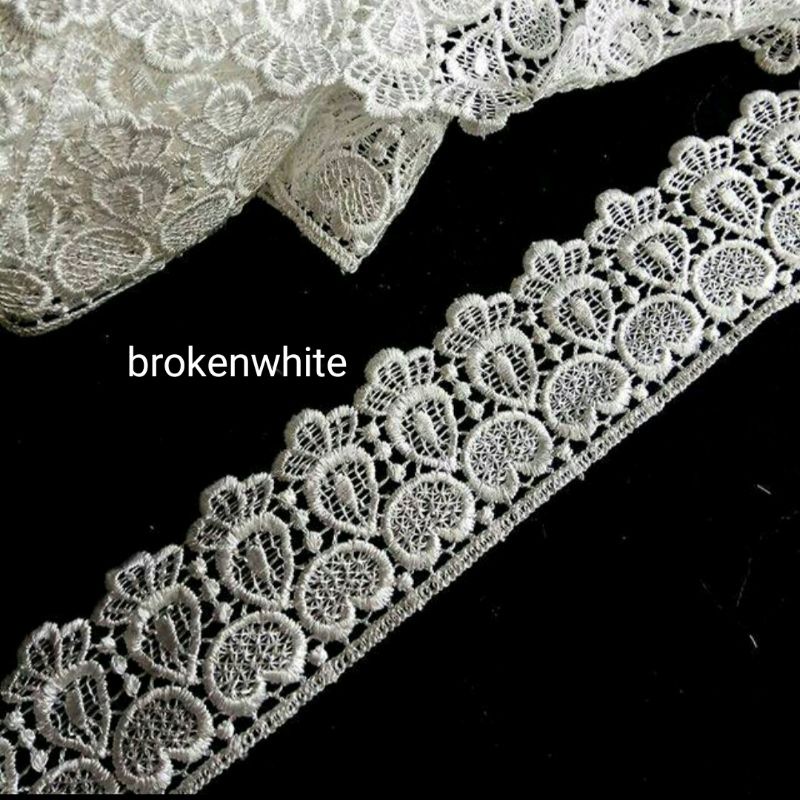 Renda gyper/giper guiper ghiper ghyper bunga 1833 dijual per yard