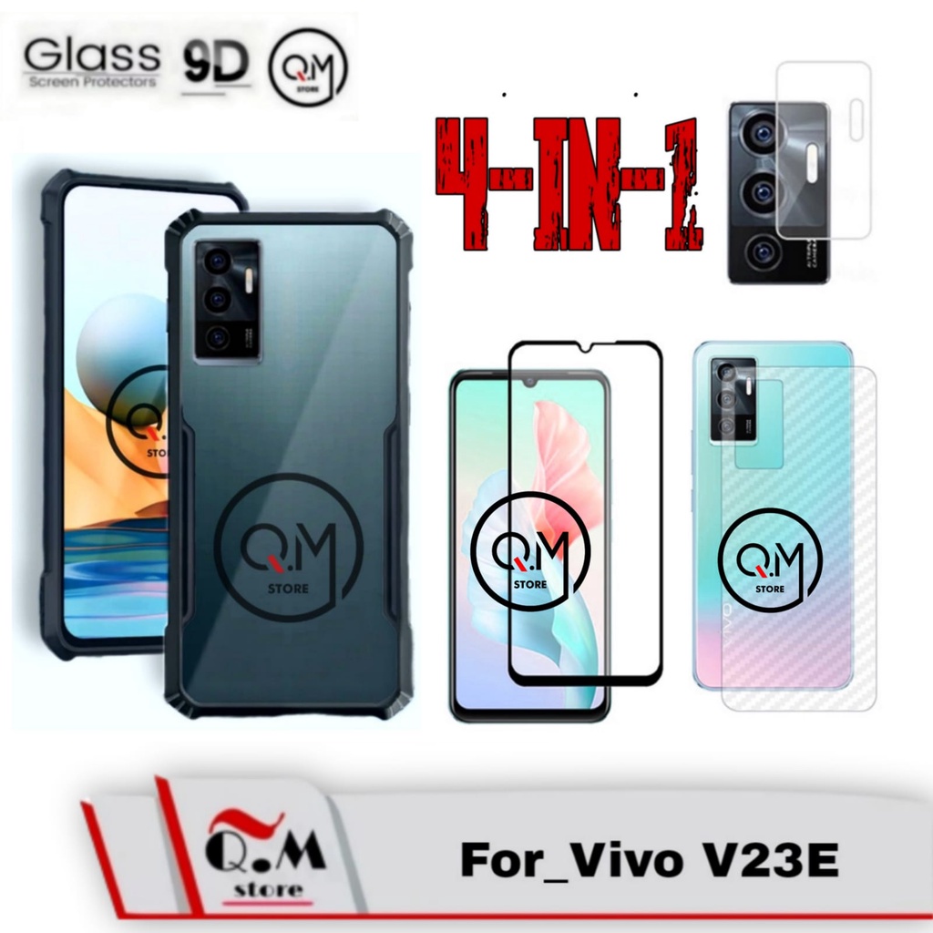 Promo 4IN1 Case Vivo V23E Terbaru Softcase Transparan Slim Armor Casing V23E Shockproof Back Cover