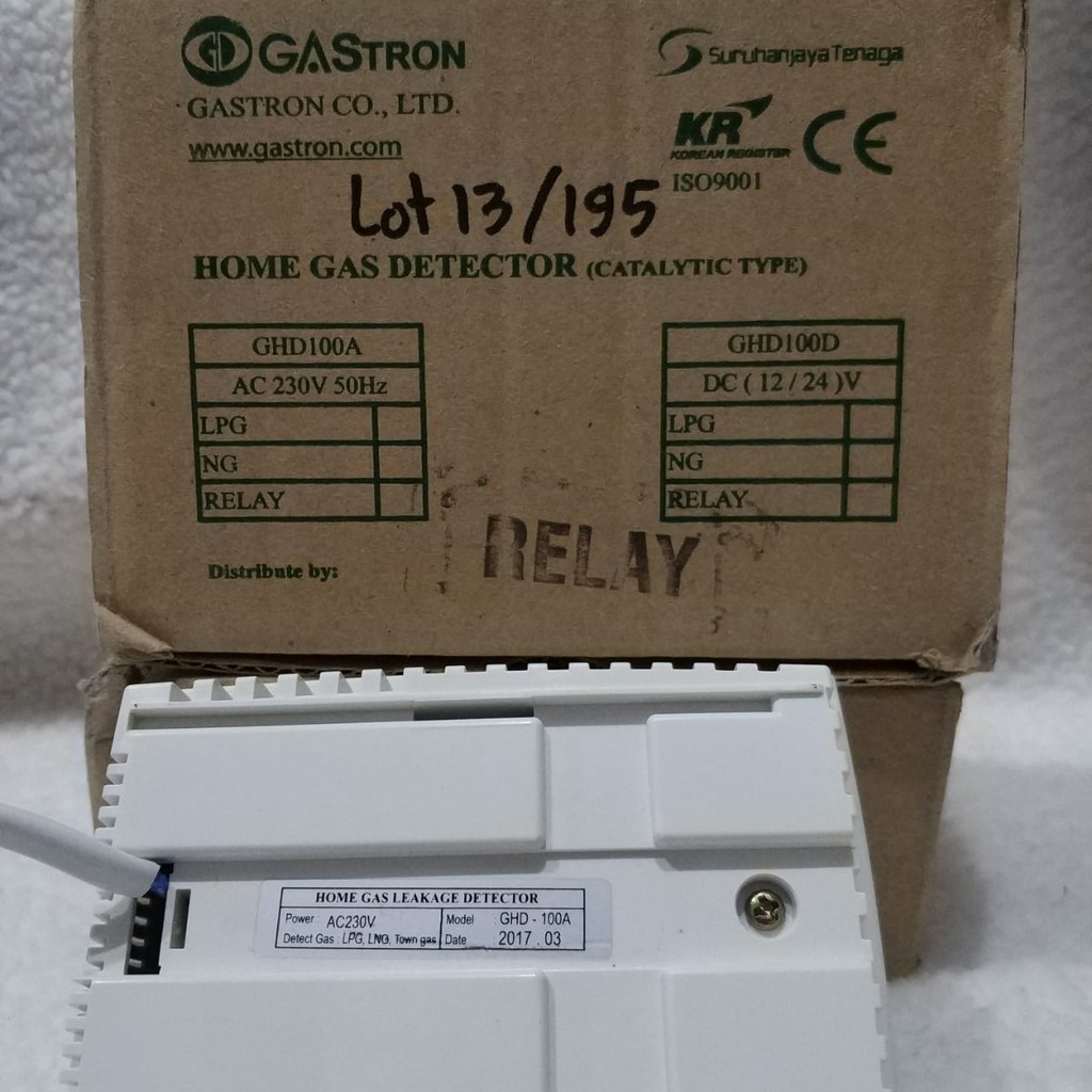 Gastron Wireless Detektor Gas bocor LPG Alarm Detector Korea