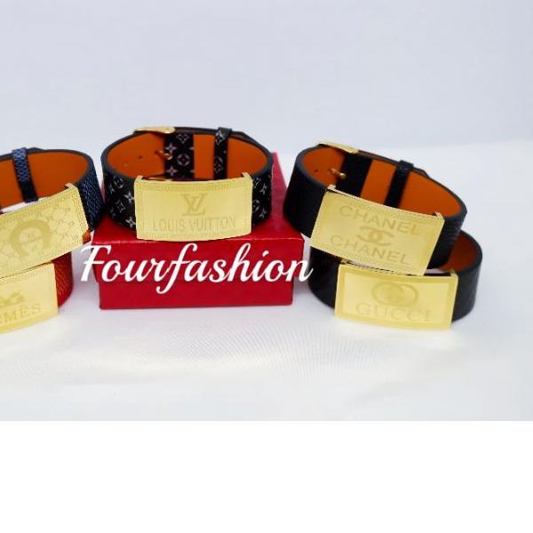 ✪ FF Gelang Jam Kulit Lebar 2CM Titanium Premium Limited ✬