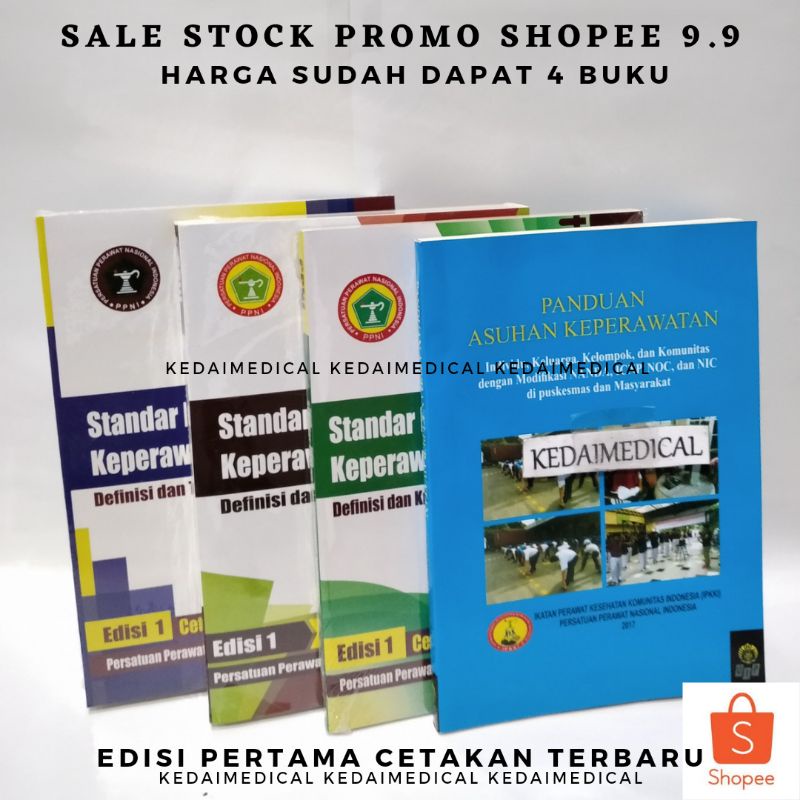 PAKET 4 BUKU SDKI,SLKI,SIKI DAN PANDUAN ASUHAN KEPERAWATAN TERLARIS