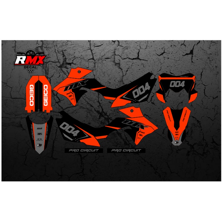 DECAL DTRACKER FULLBODY (019) DEKAL STIKER DTRACKER 150 SE 2016 2017 2018 2019 2020 2021 2022 HITAM 