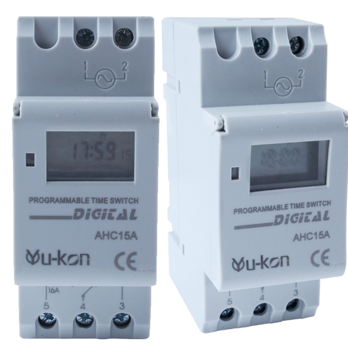 Pengatur waktu on off Digital Timer Switch Model MCB AHC15A 18 ON OFF