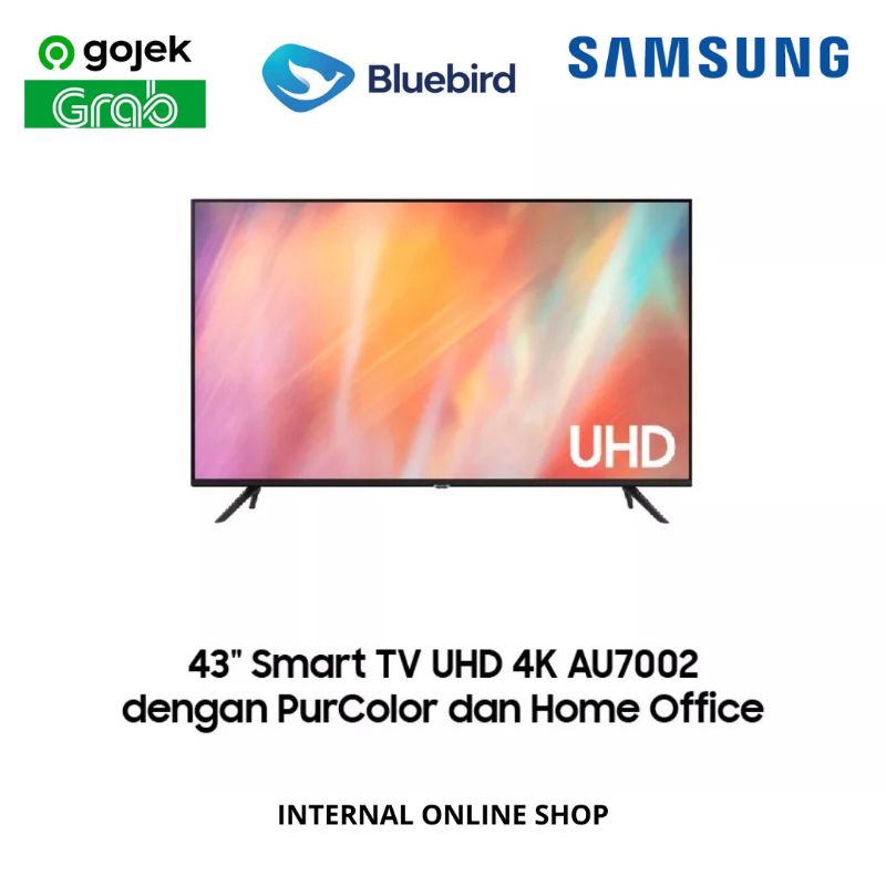 Samsung AU7002 Smart TV 43 Inch UHD 4K Garansi Resmi