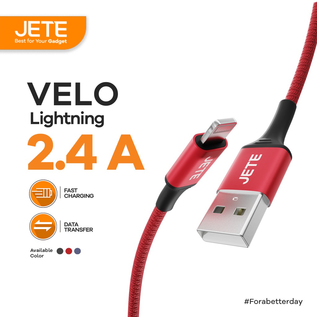 Kabel Data USB Jete Velo Iphone 2.4A