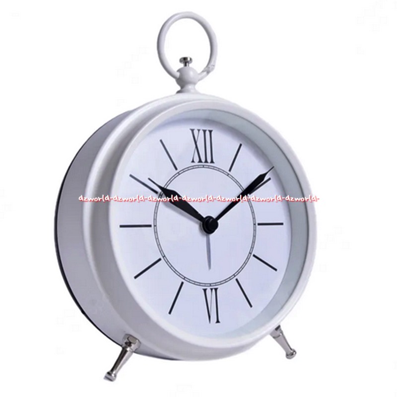 Arthome Alarm Clock 5inchi Jam Meja Dengan Alaram Bunyi Model Klasik Classic Clock Art Home White Putih