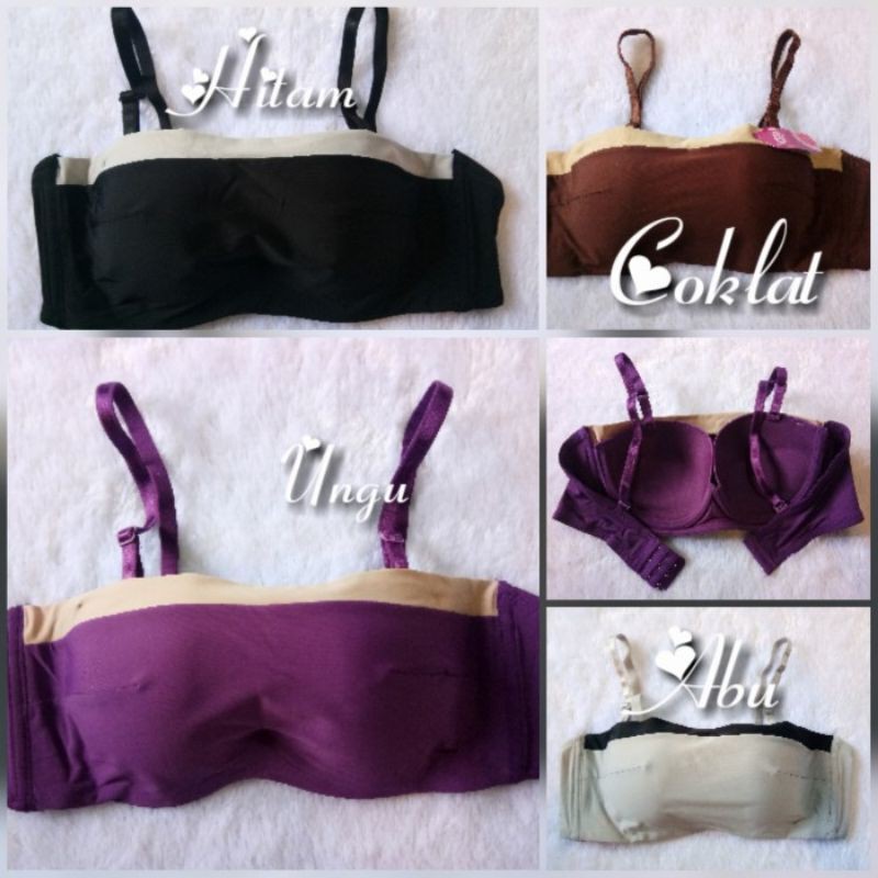 Bra Kemben Push Up Busa Dalaman Wanita (dapat tali bening) 8208