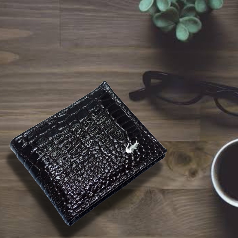 DOMPET PRIA SEMI SINTETIS KILAP CROCOO DOMPET PRIA LIPAT MOTIF DOMPET PRIA LOGO DOMPET PRIA ADA SELETING DALAM DOMPET COWOK KEREN